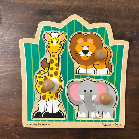 Zoo Animals Knob Puzzle