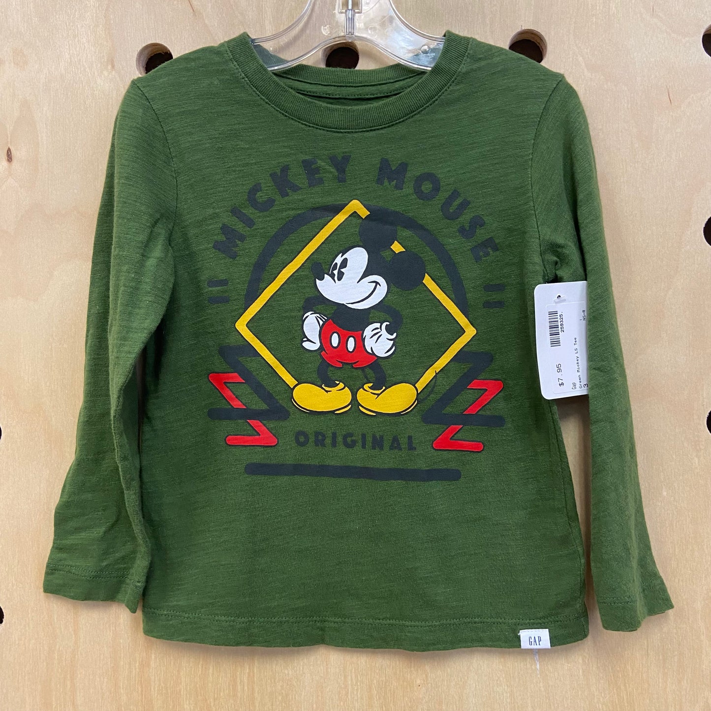 Green Mickey LS Tee