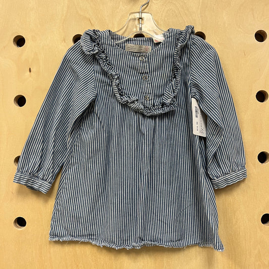 Blue & White Striped Dress