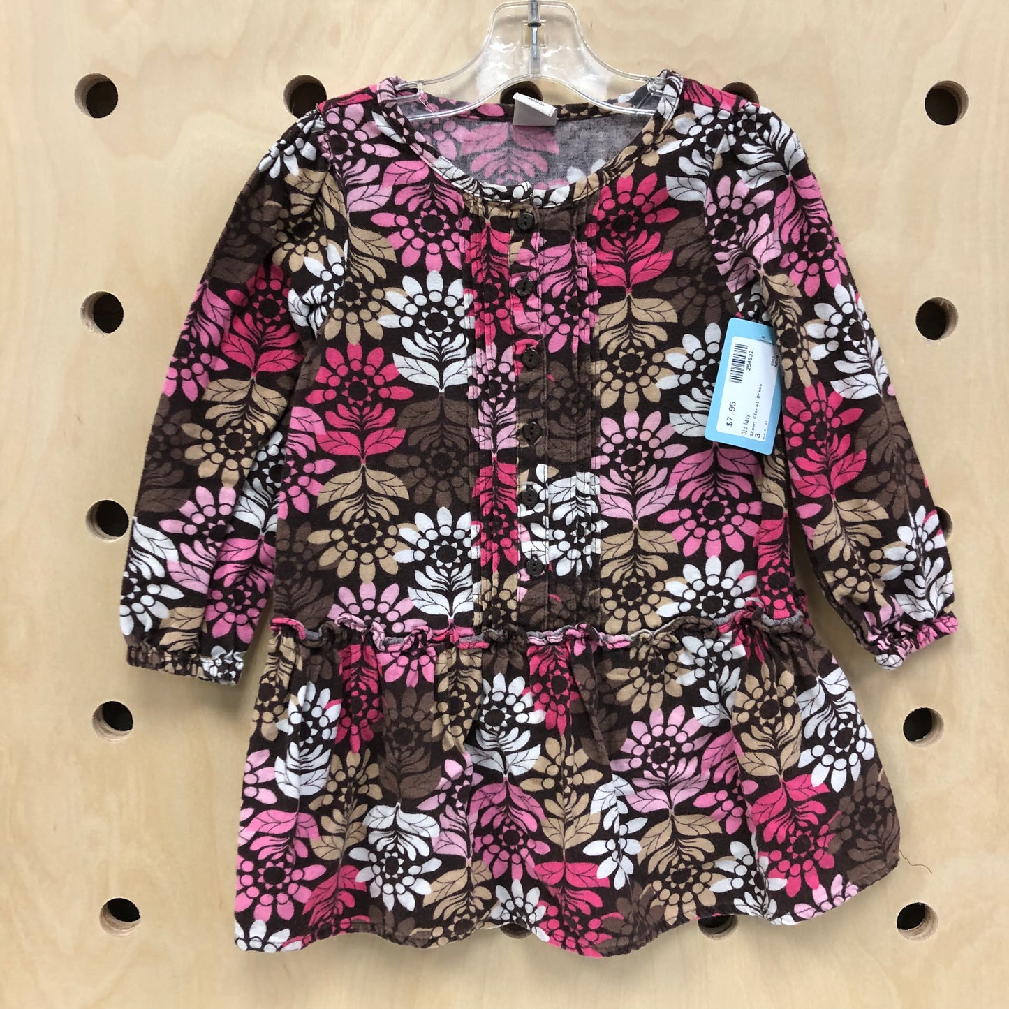 Brown Floral Dress