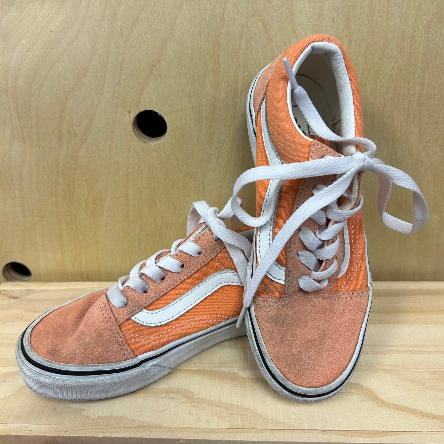Peach Suede Sneakers