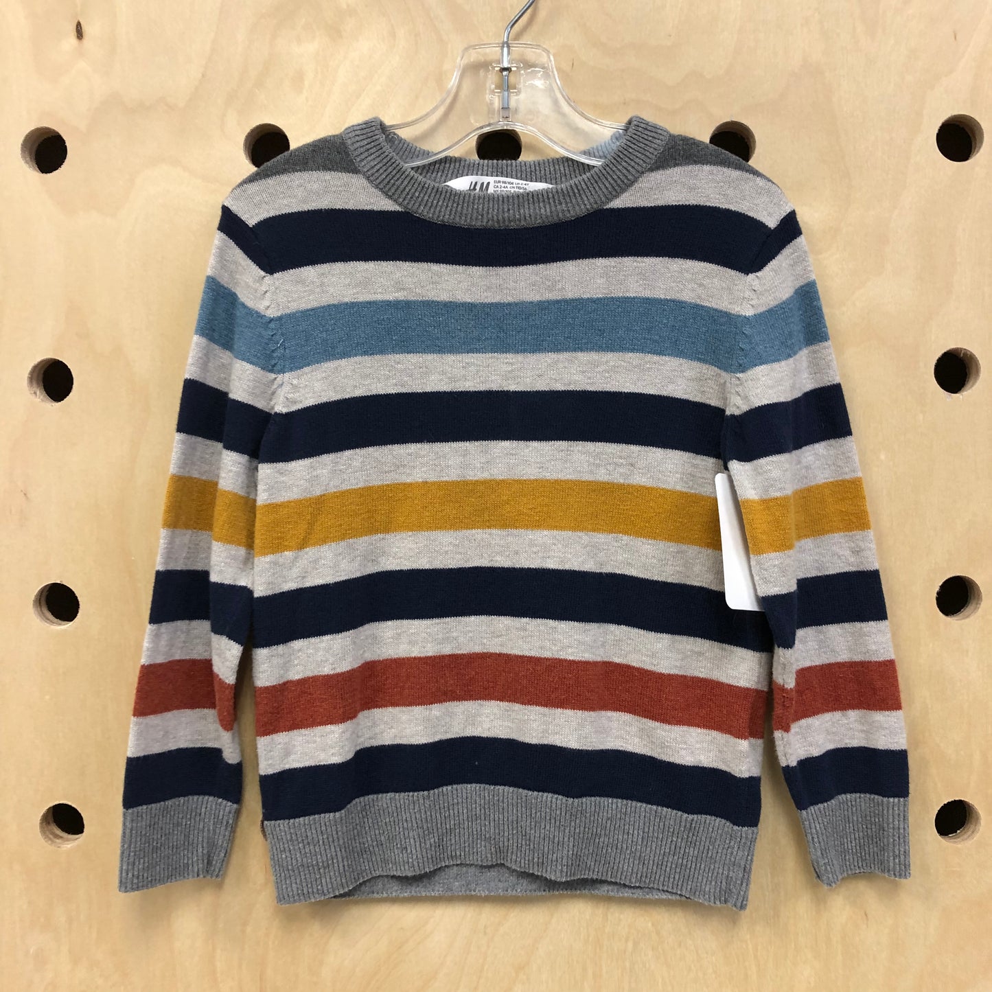 Grey Striped Sweater
