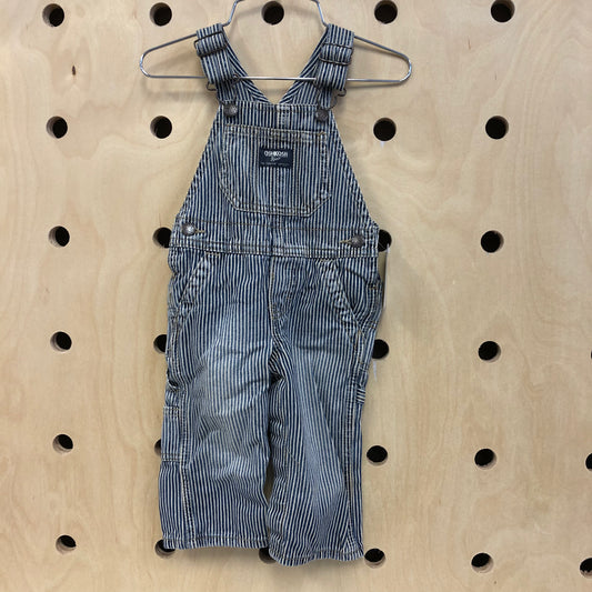 Denim Striped Overalls