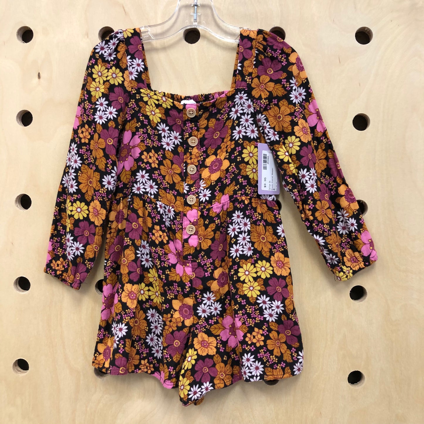 Black Floral Romper
