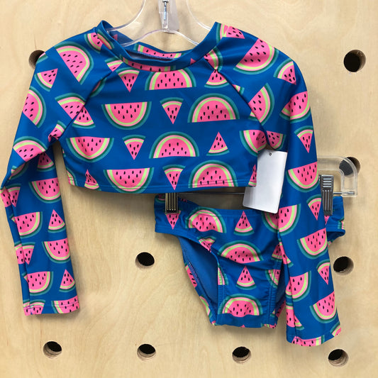 Blue Watermelon 2pc Swim Set