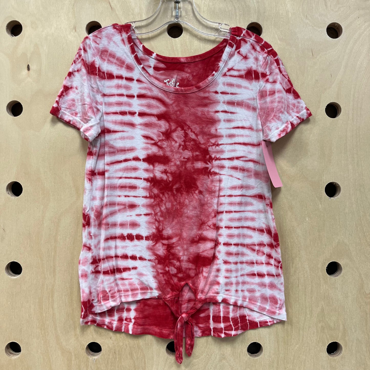 Red & White Tie Dye Top