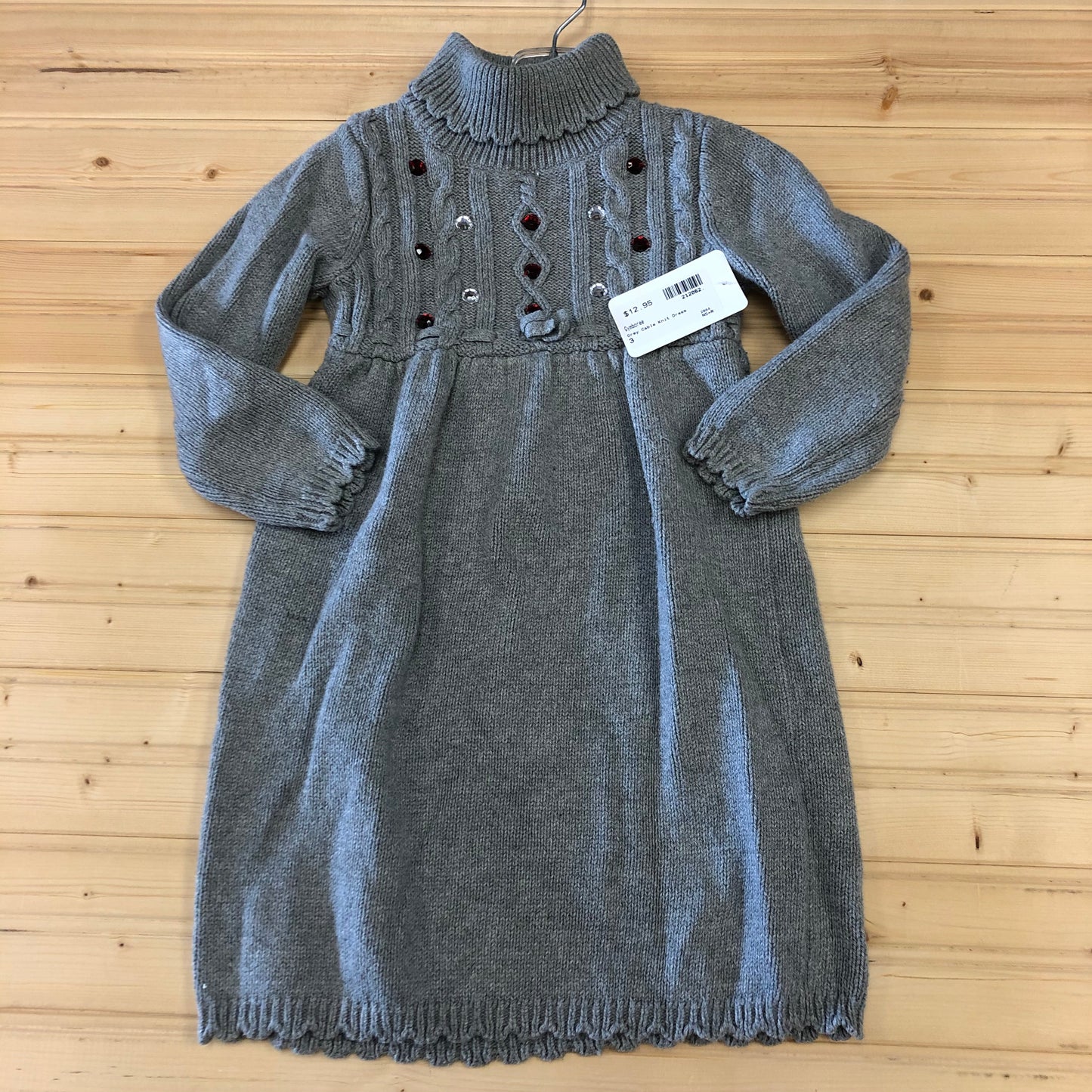 Grey Cable Knit Dress