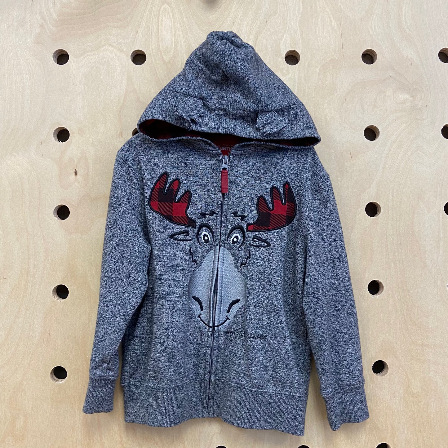 Heathered Moose Zip Hoodie