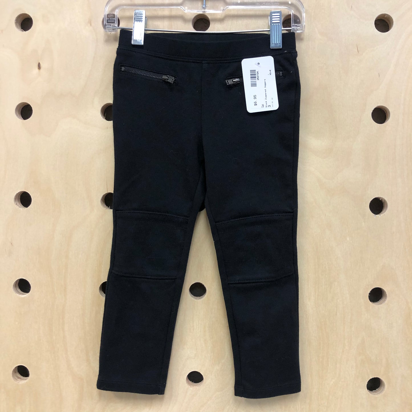 Black Zippered Jeggings