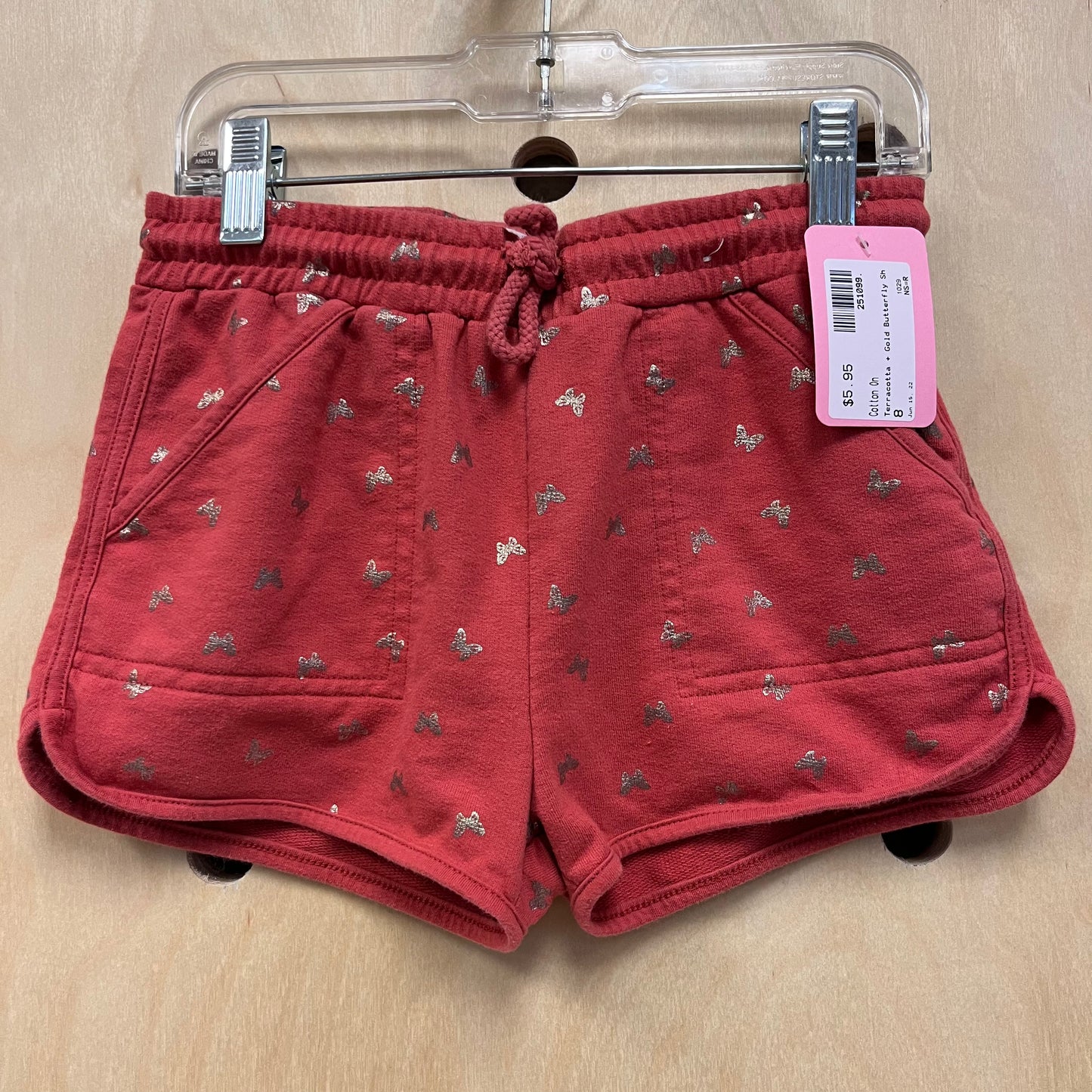 Terracotta + Gold Butterfly Shorts