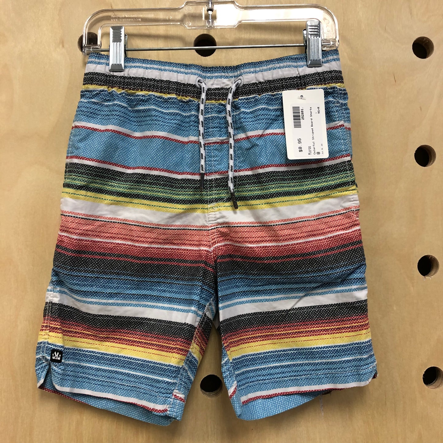 Colorful Striped Board Shorts