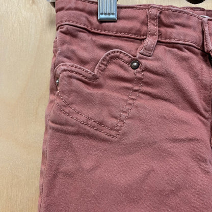 Mauve Heart Pockets Denim