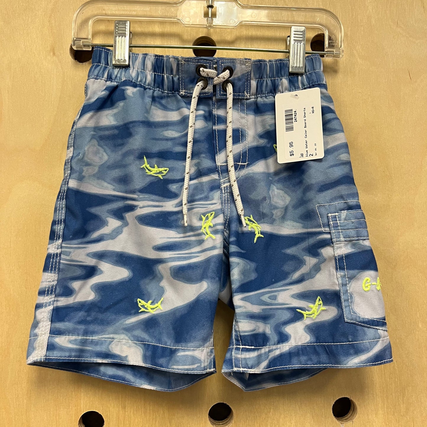Blue Water Color Board Shorts
