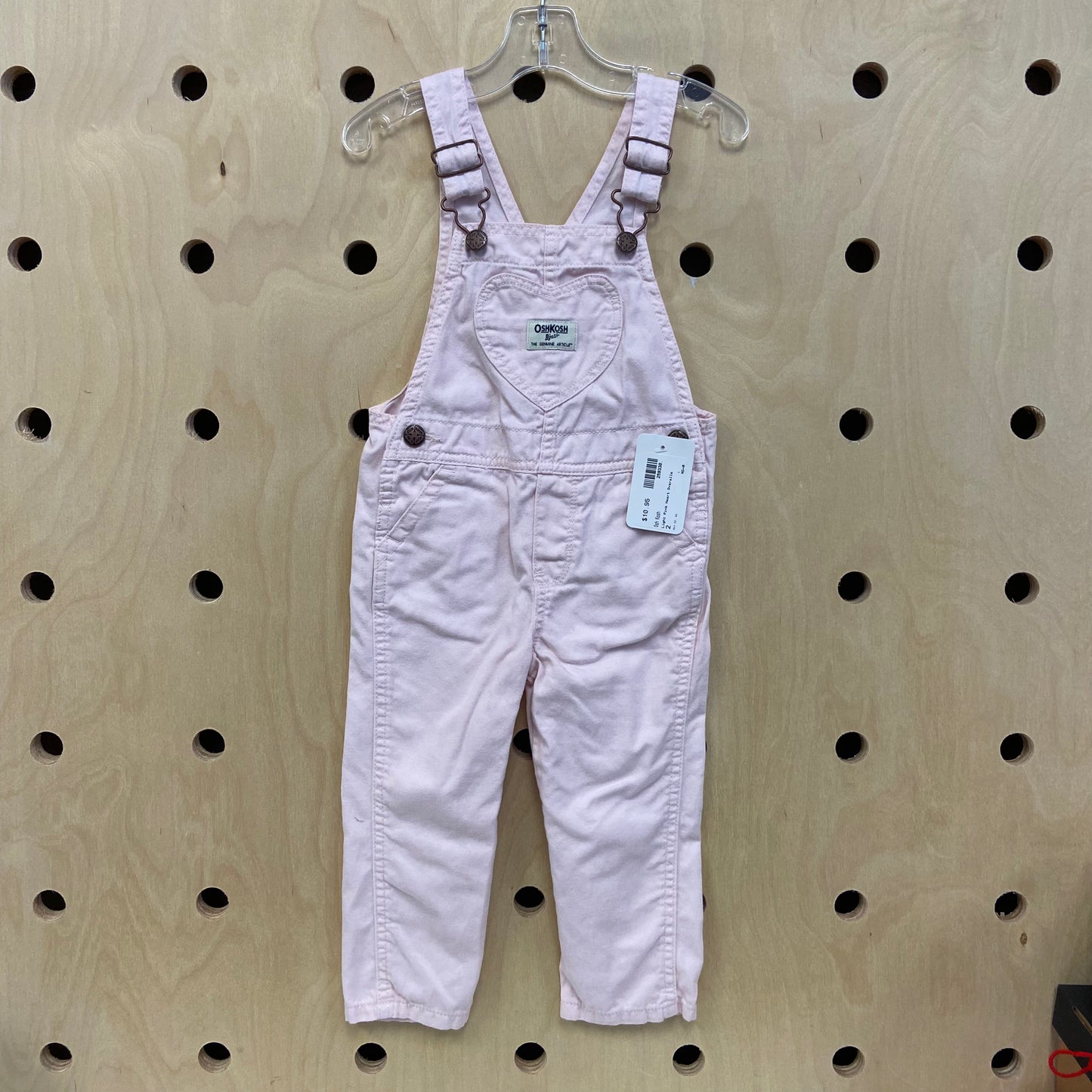 Light Pink Heart Overalls