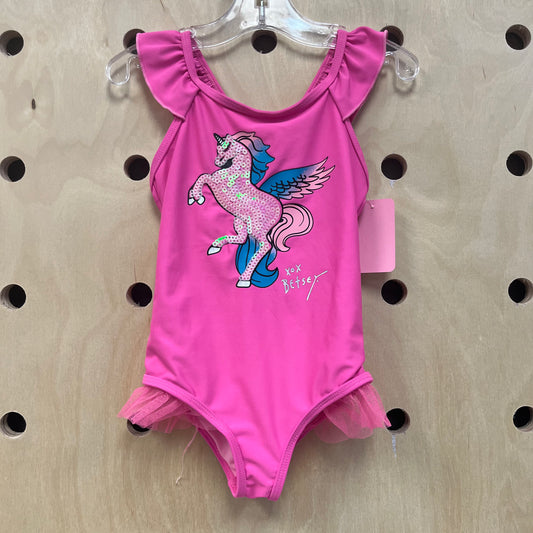 Pink Sequins Unicorn Swimsuit