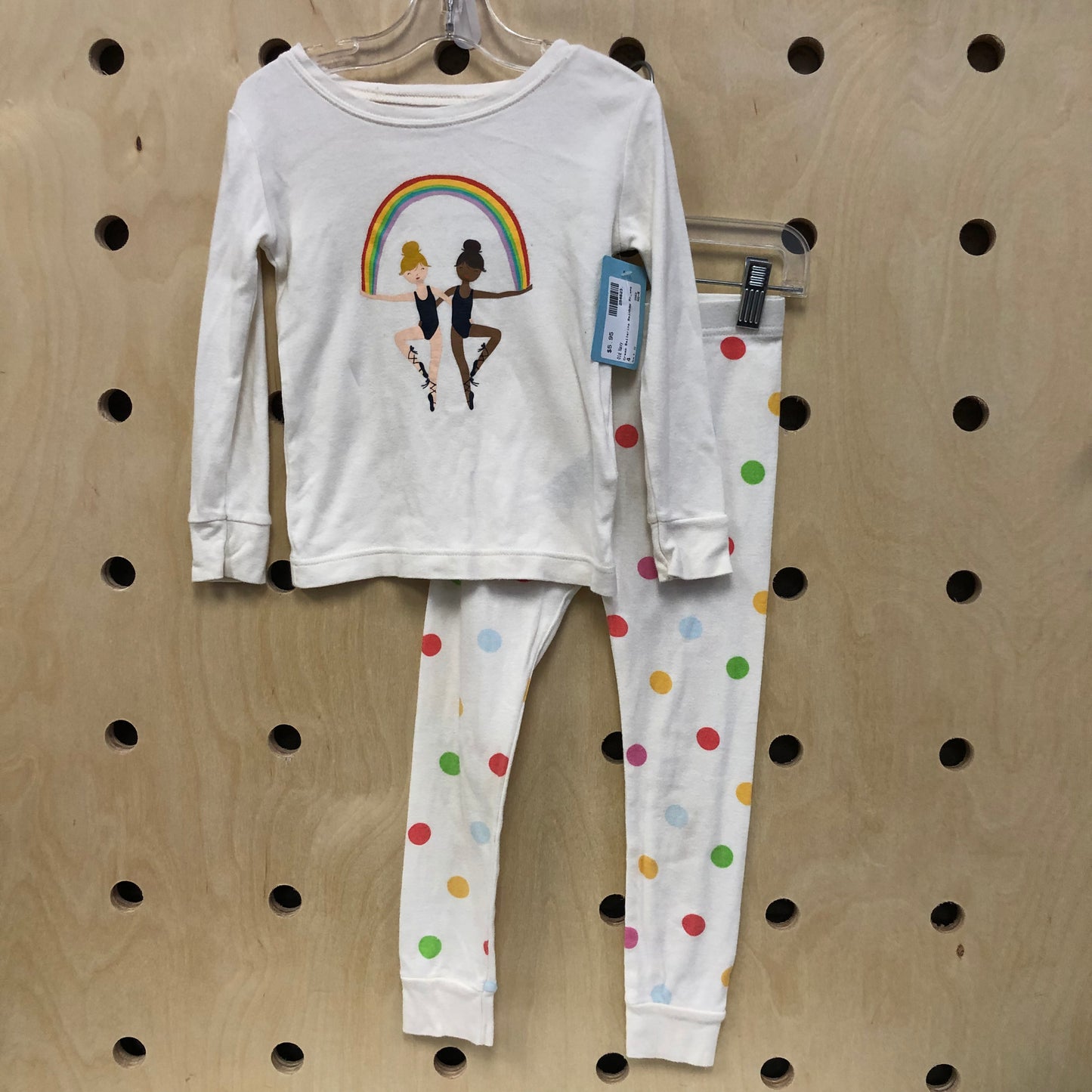 Cream Ballerina Rainbow Pajamas