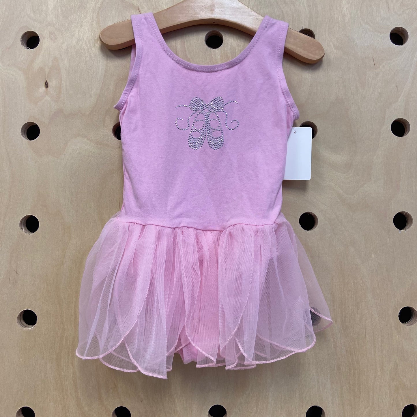 Pink Rhinestone + Tulle Leotar