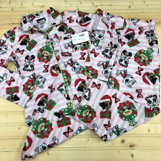 Pink Kitty & Doggy Christmas Pajamas