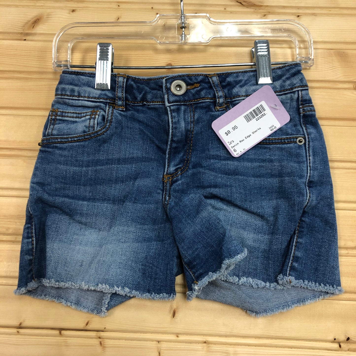 Denim Raw Edge Shorts