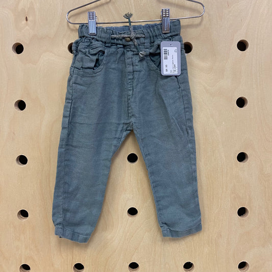 Blue Herringbone Pants