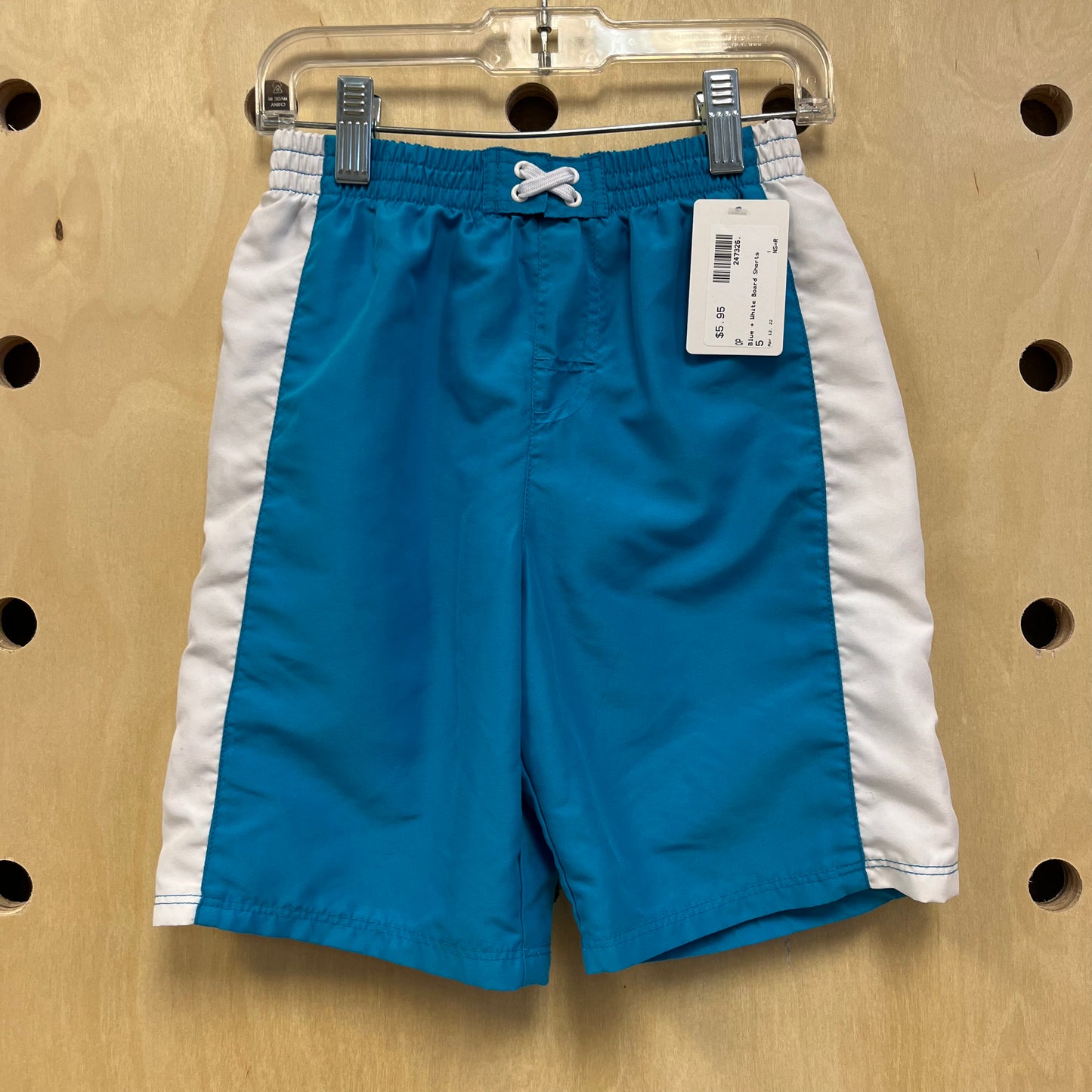 Blue + White Board Shorts