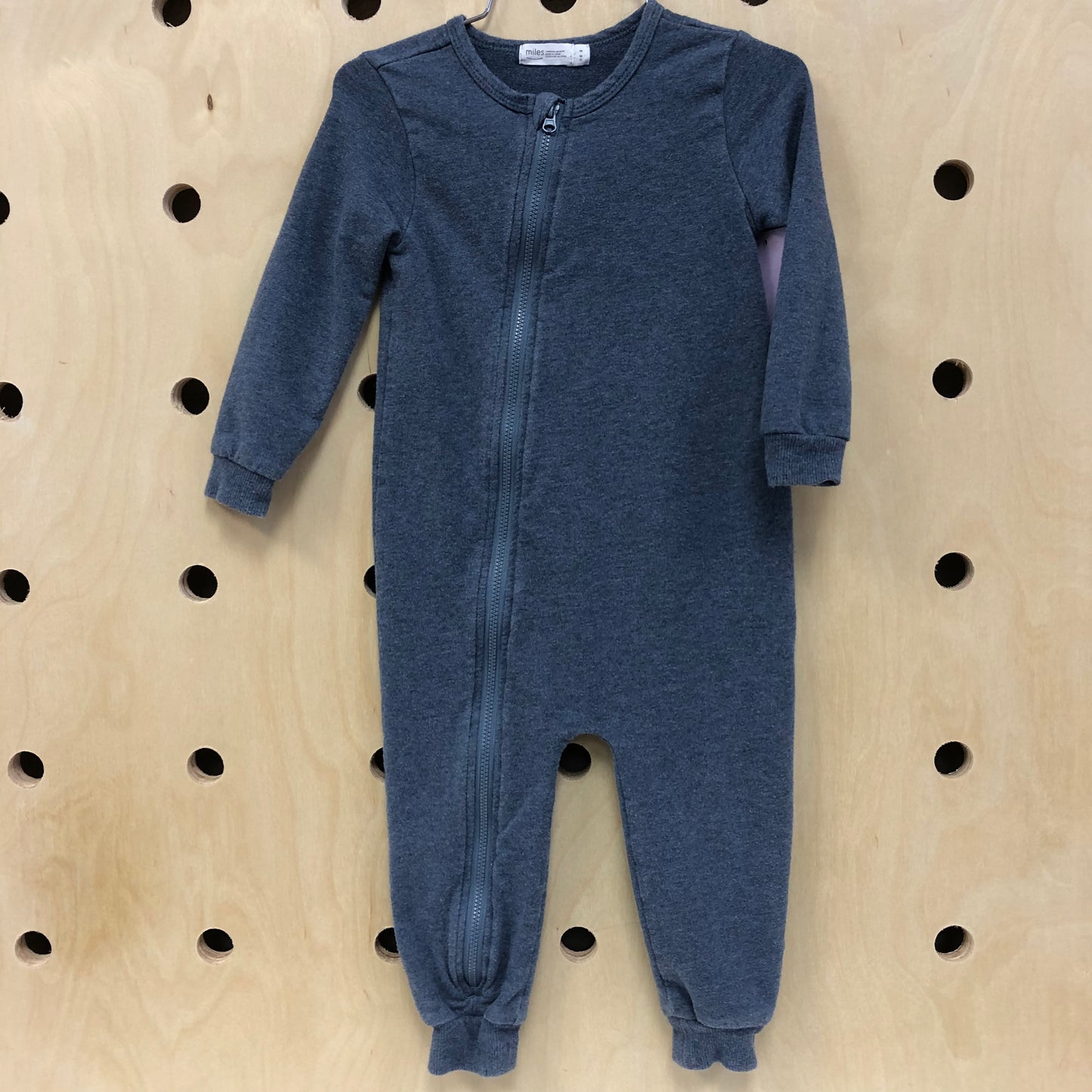 Blue Fleece Zip Up Playsuit
