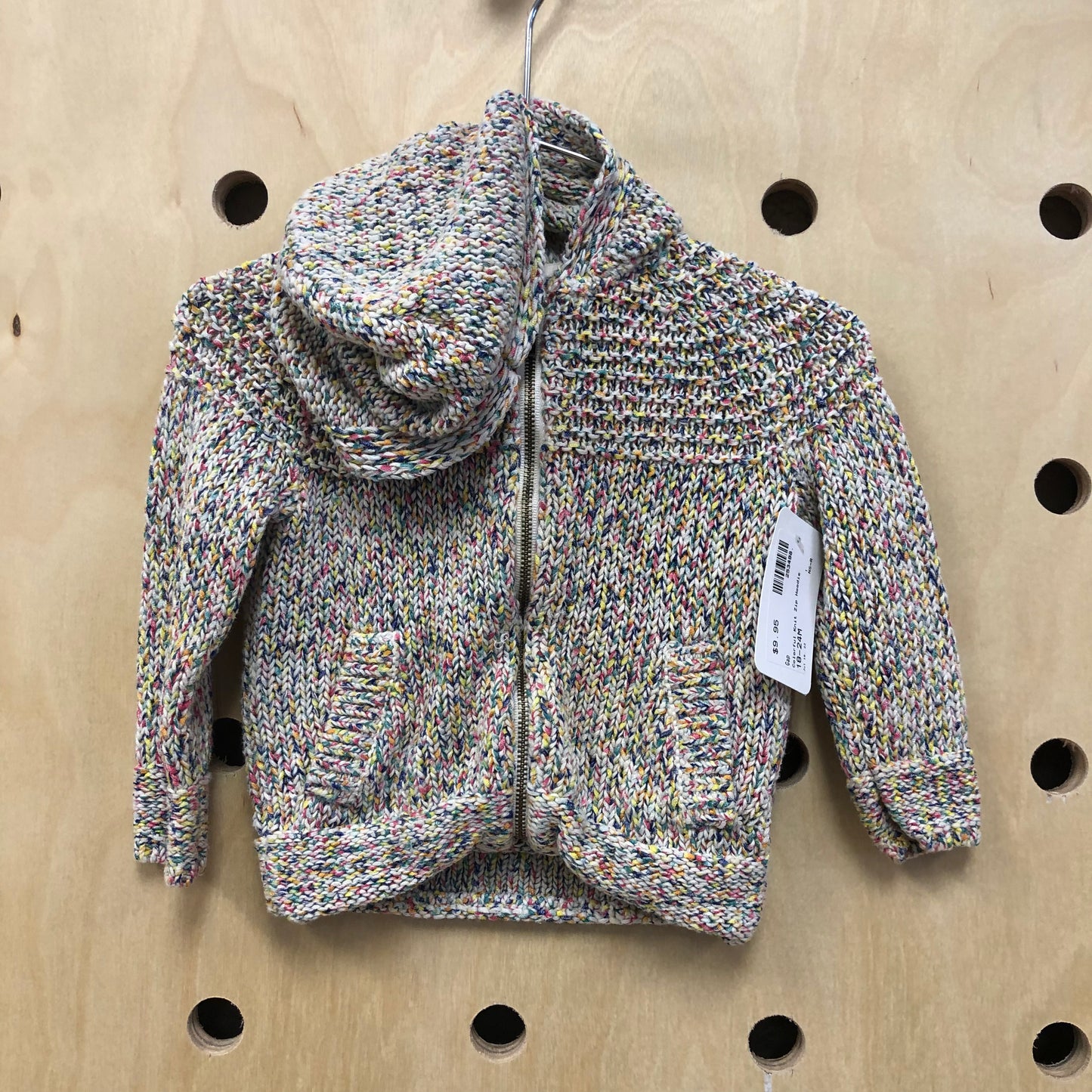 Colorful Knit Zip Hoodie