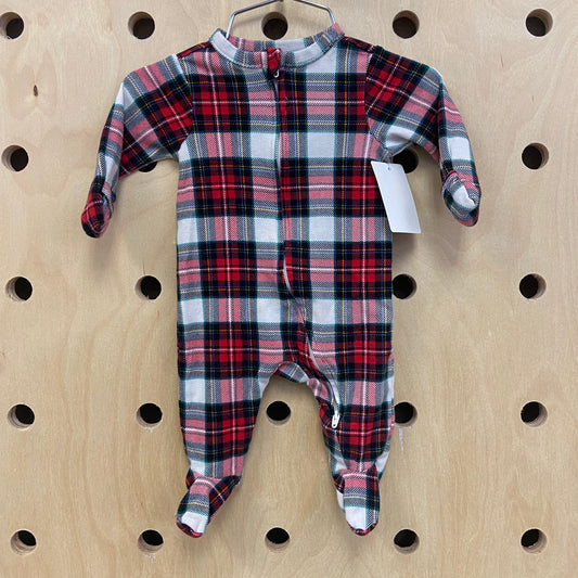 Holiday Plaid Footie