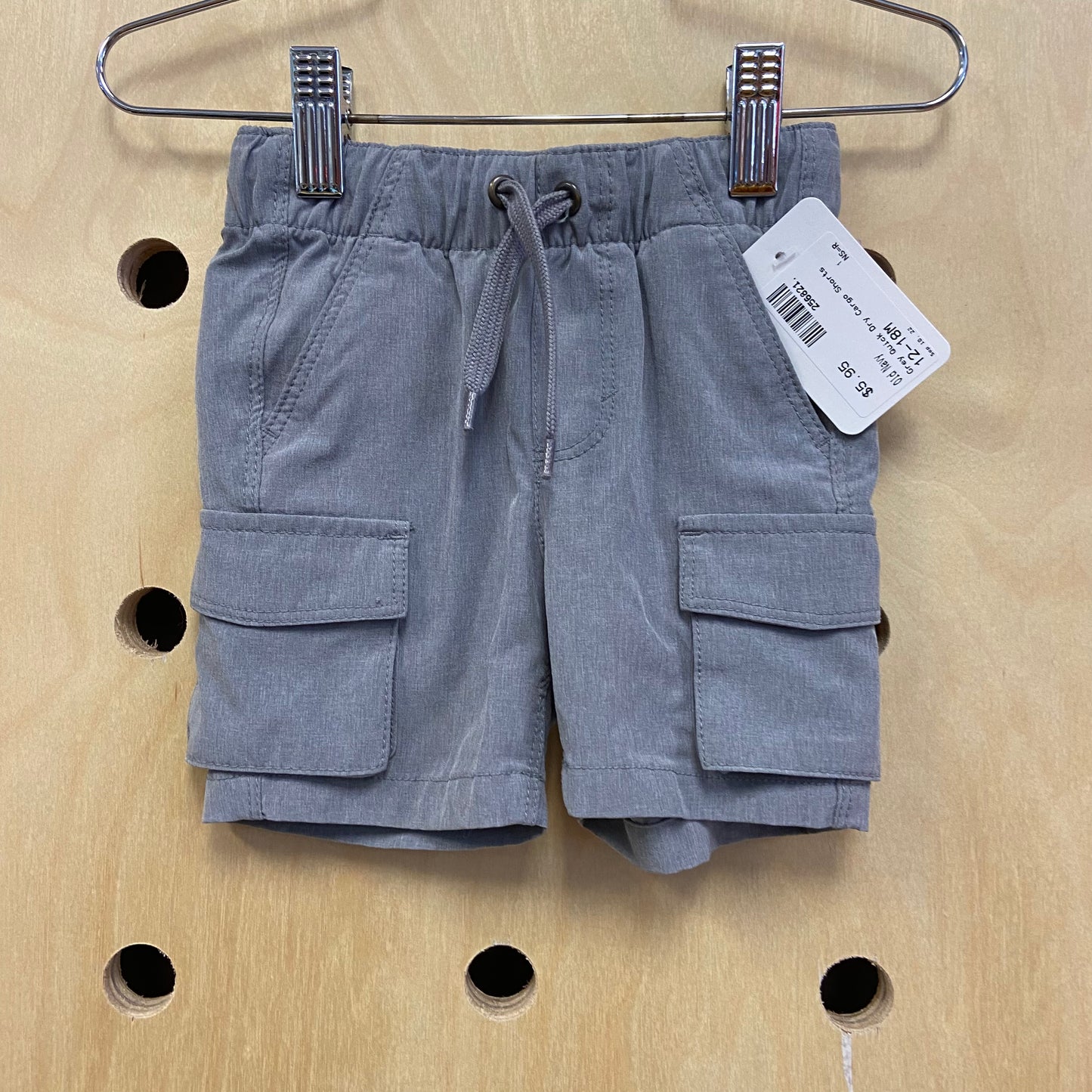 Grey Quick Dry Cargo Shorts