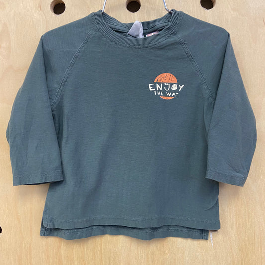 Enjoy the Way Teal LS Top