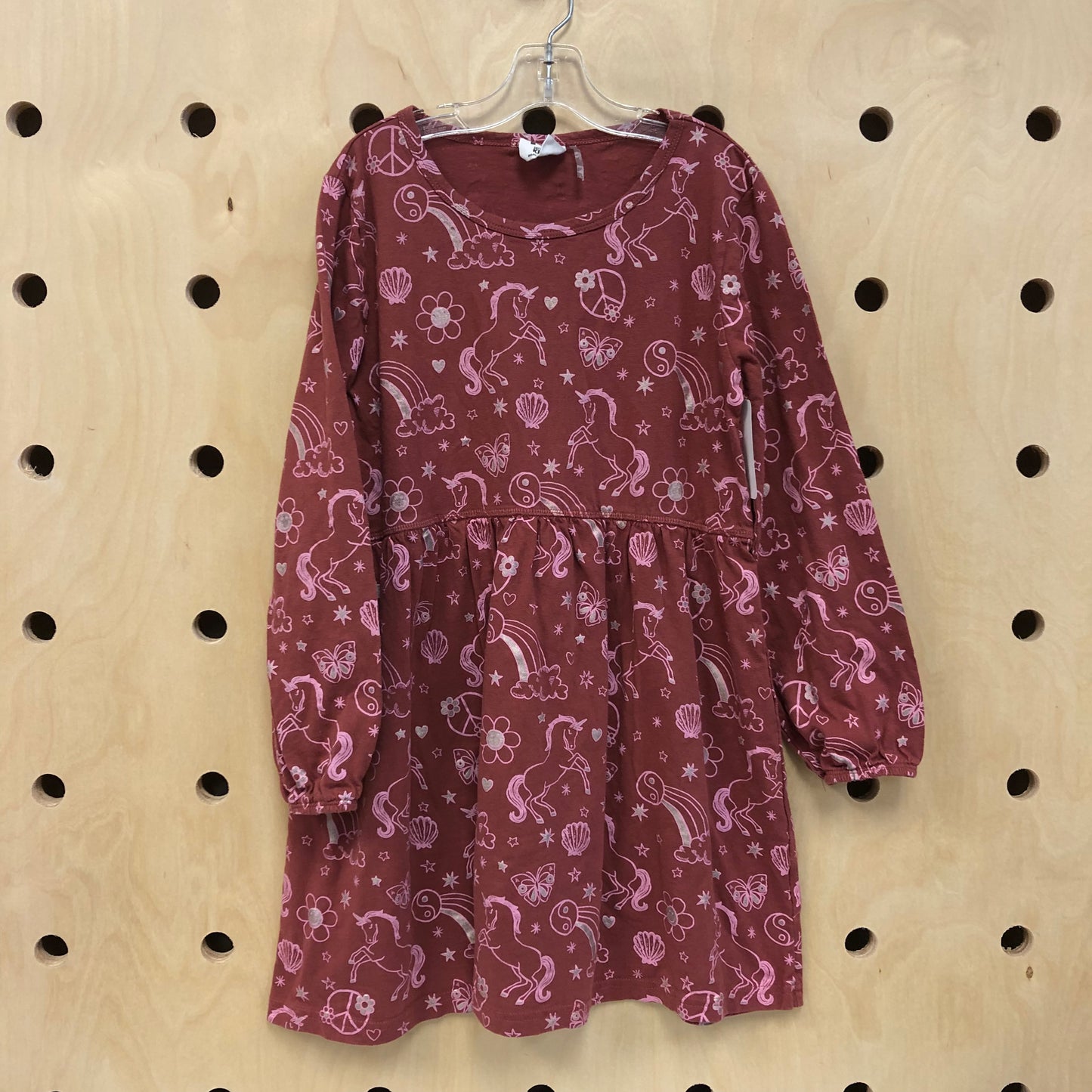 Rust Doodles LS Dress