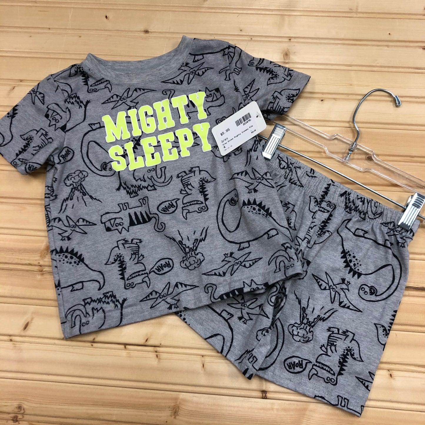 Grey Dinos Mighty Sleepy Pajamas