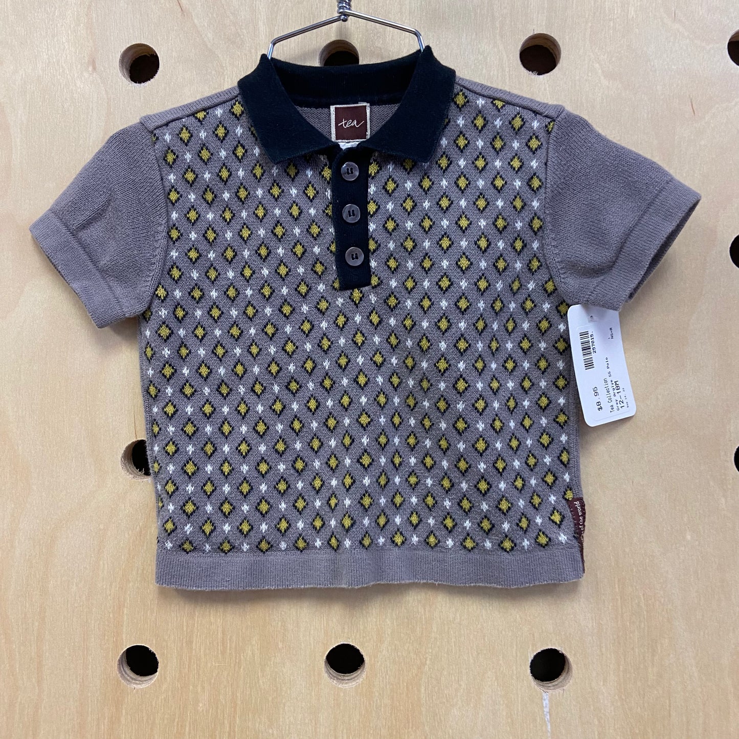 Grey Arglye SS Polo