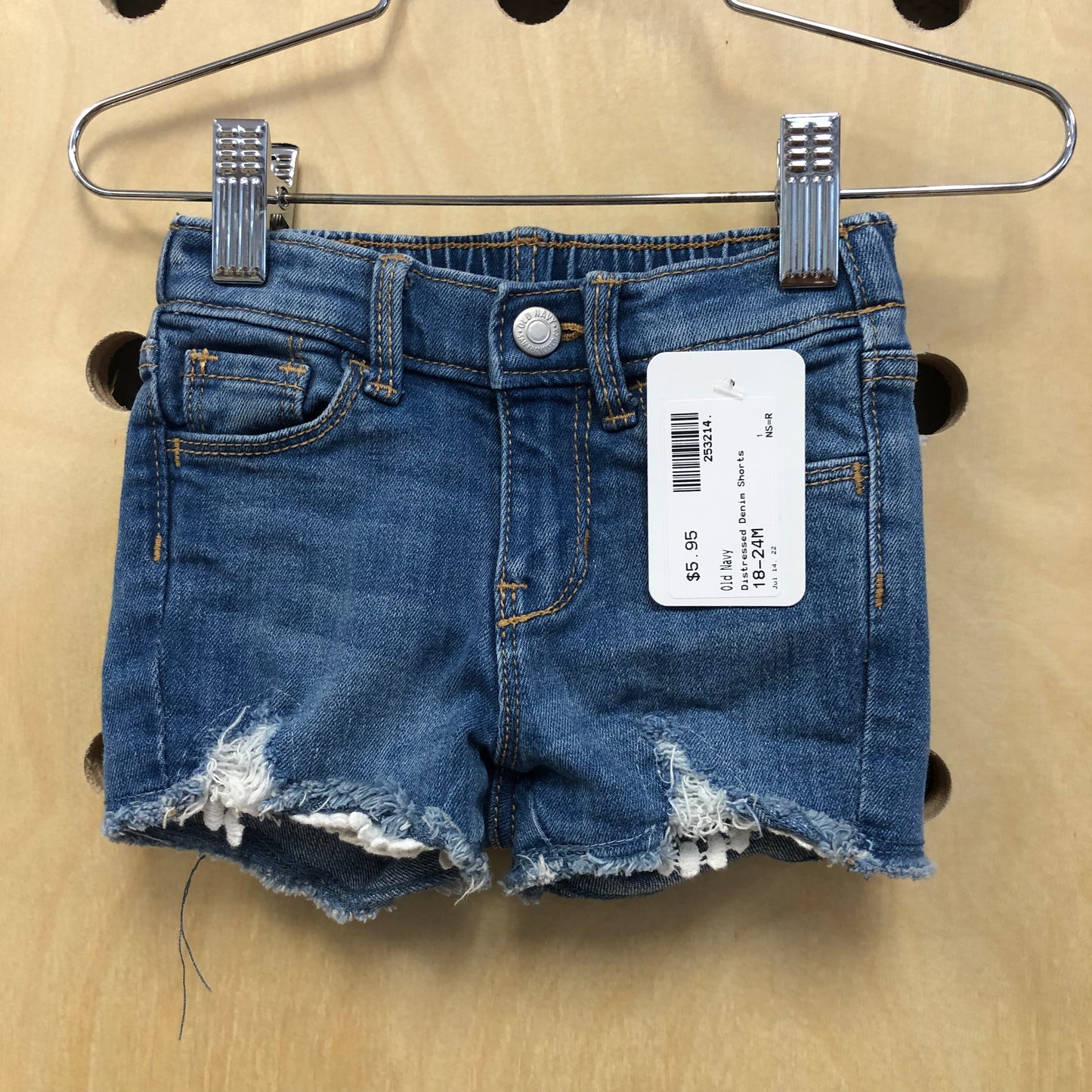 Distressed Denim Shorts