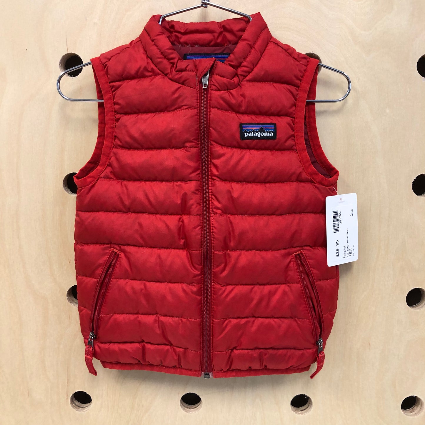 Red Baby Down Vest
