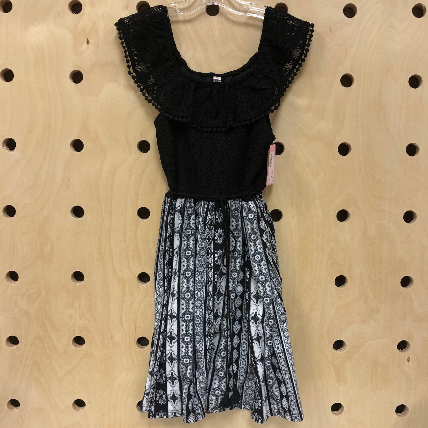 Black+White Off-Shoulder Dress