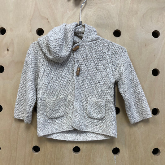 Cream Knit Button Sweater