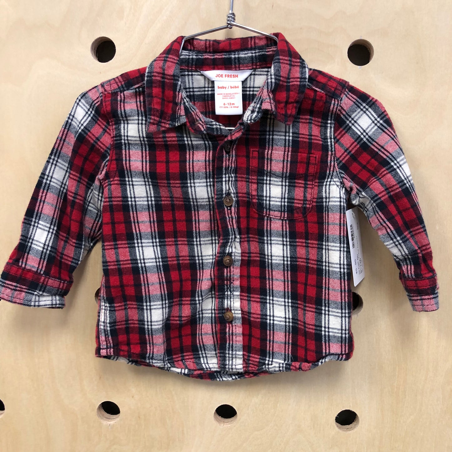 Red+Navy Plaid Flannel