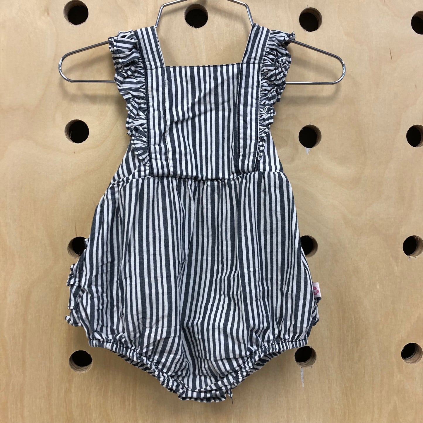 Blue Striped Bubble Romper