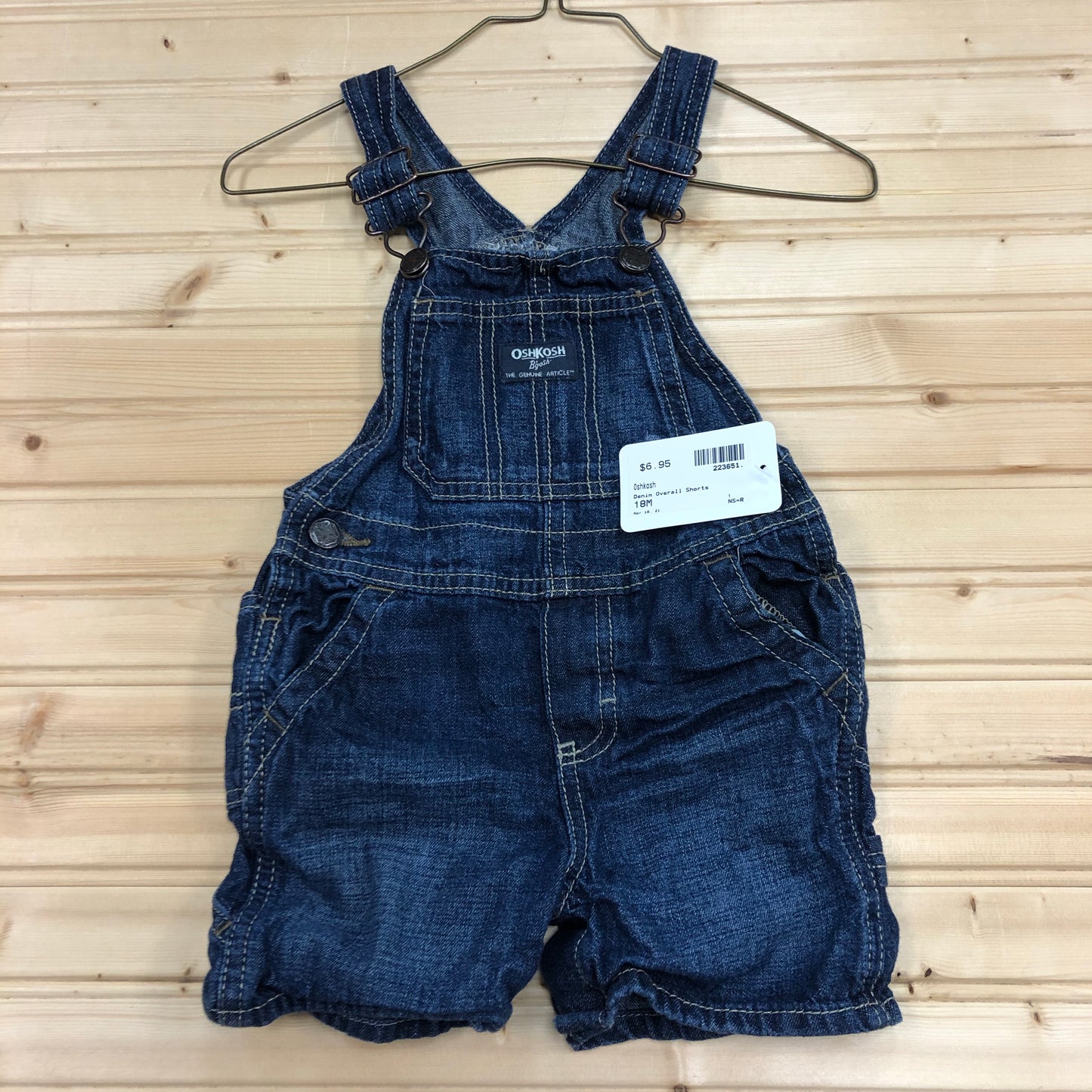 Denim Overall Shorts