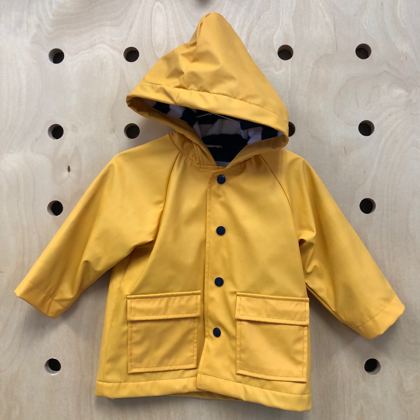 Yellow Hooded Rain Coat