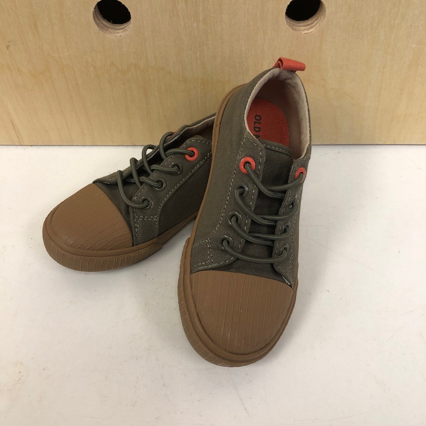 Green + Tan Canvas Shoes