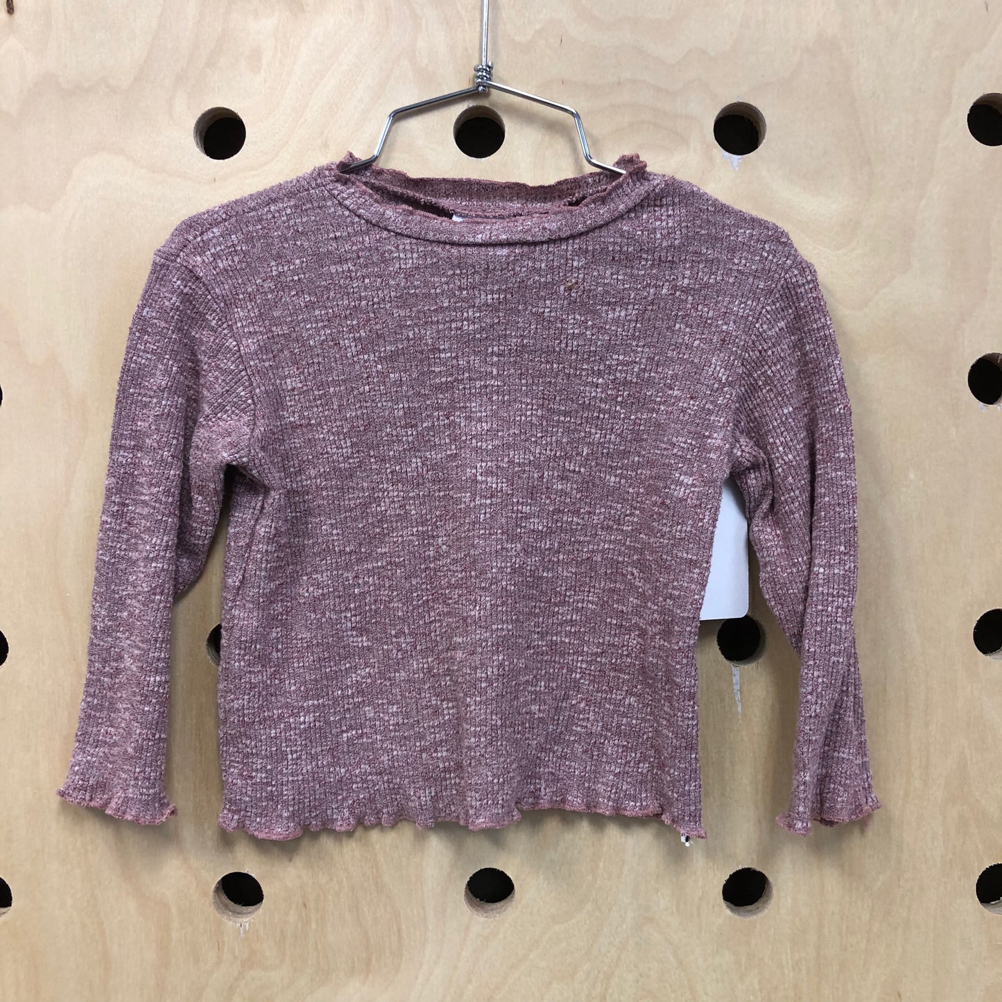 Dusty Pink Ribbed Top