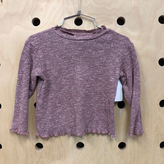 Dusty Pink Ribbed Top