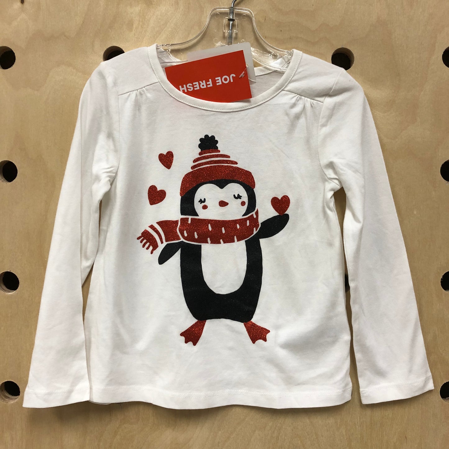 Glitter Penguin Cream Top NEW