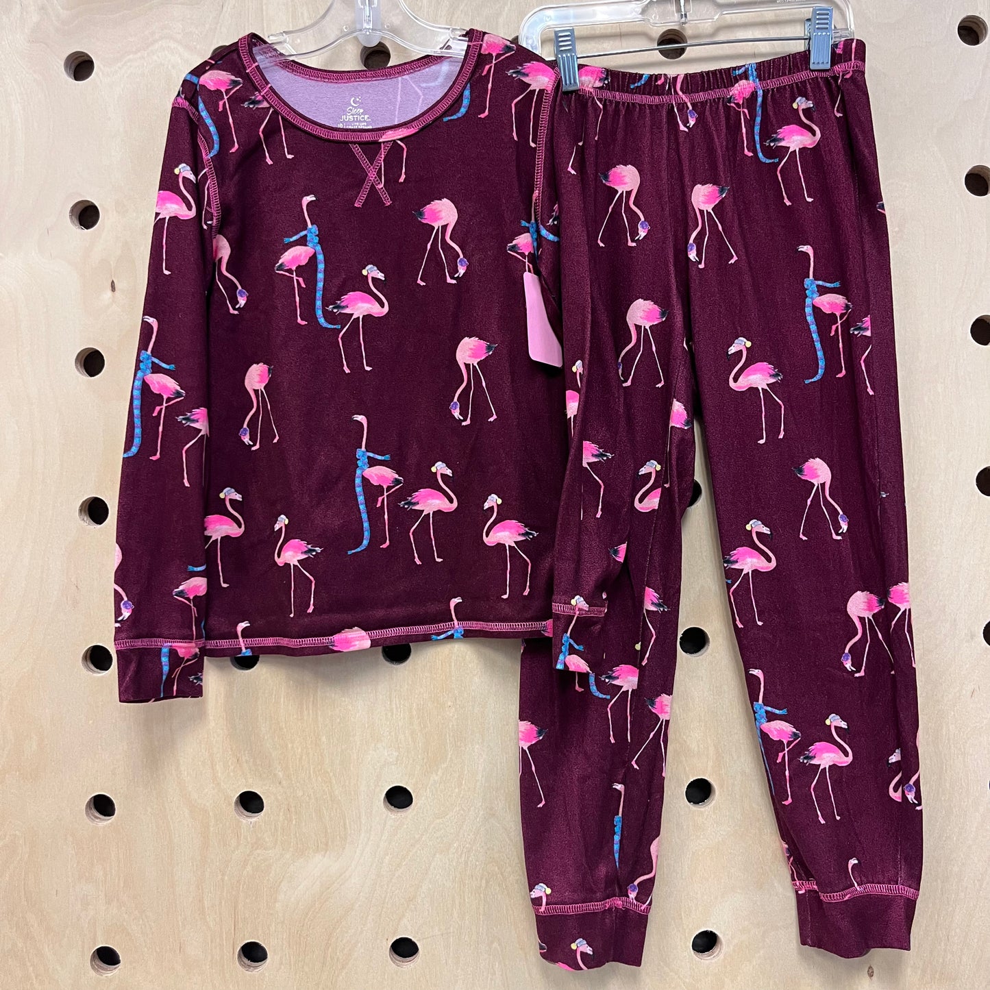 Burgundy Flamingo Pajamas