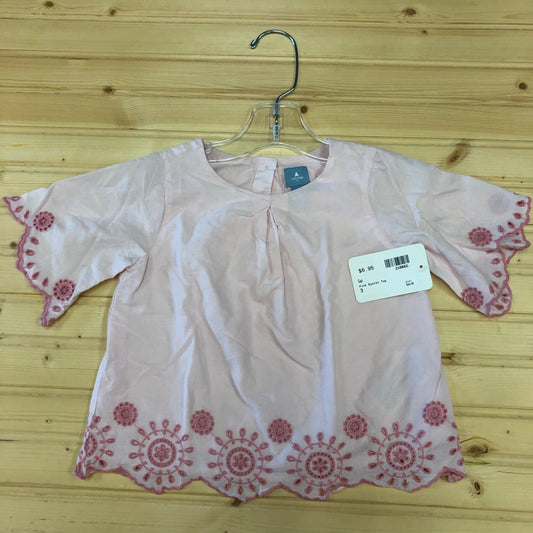 Pink Eyelet Top