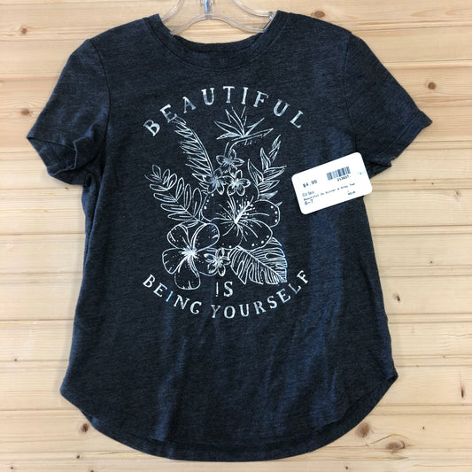 Beautiful Is Silver & Grey Tee