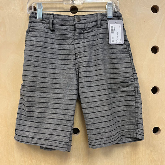 Grey Striped Shorts