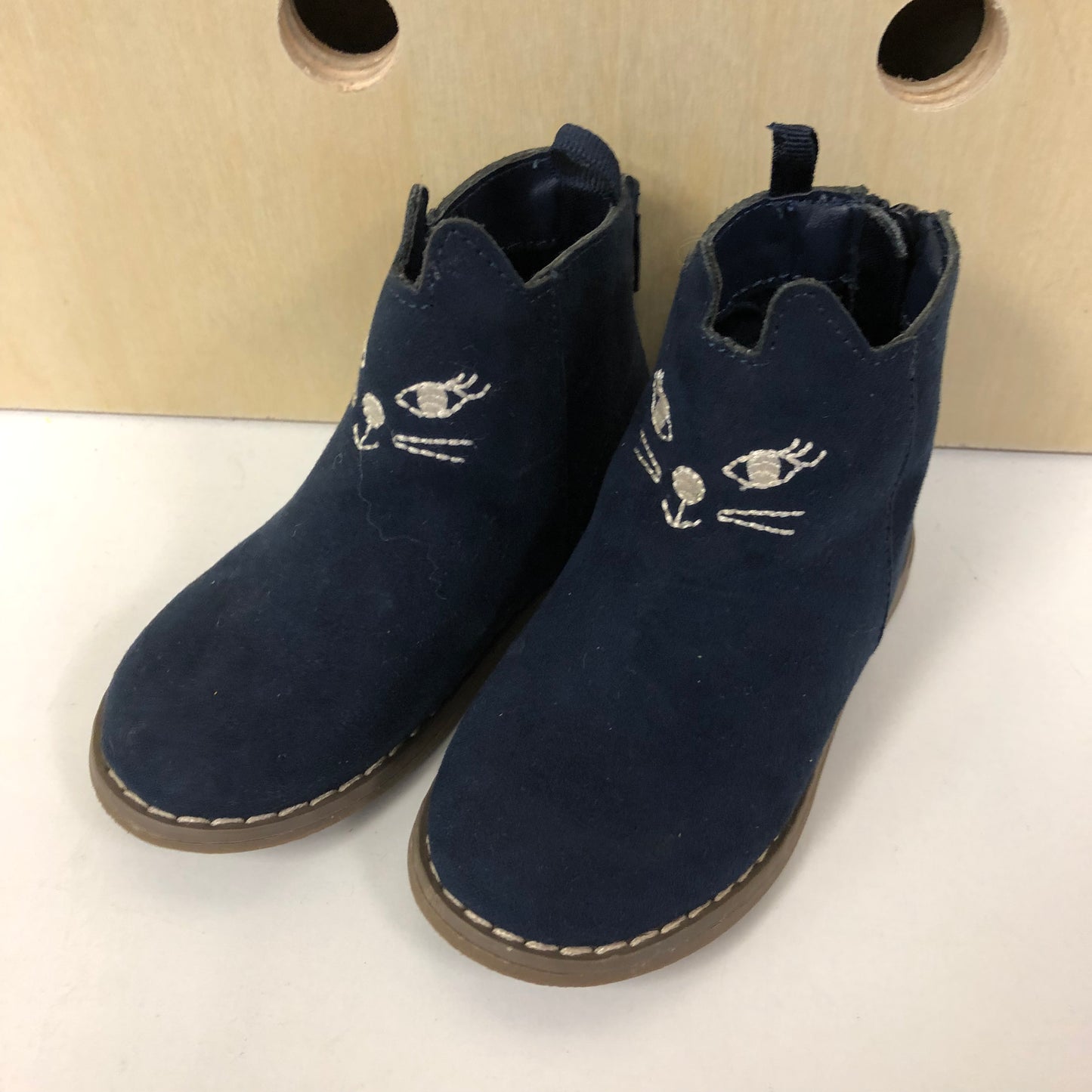 Blue Kitty Ankle Boots